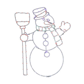 Celebrations LED Multi Snowman Silhouette 17 in. Hanging Decor