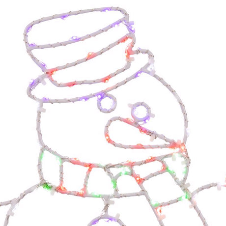 Celebrations LED Multi Snowman Silhouette 17 in. Hanging Decor