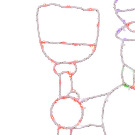 Celebrations LED Multi Snowman Silhouette 17 in. Hanging Decor