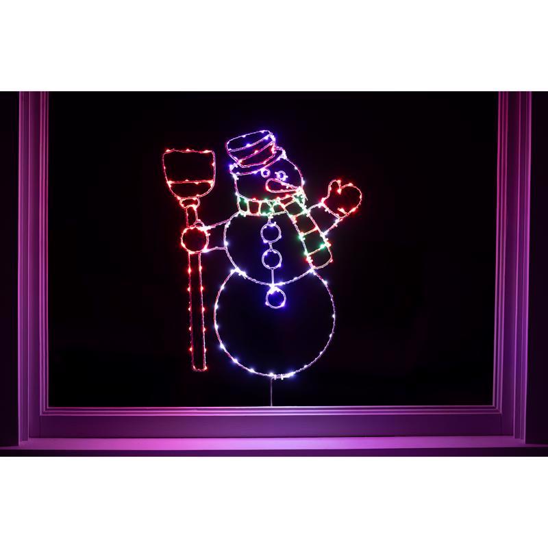 Celebrations LED Multi Snowman Silhouette 17 in. Hanging Decor