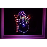 Celebrations LED Multi Snowman Silhouette 17 in. Hanging Decor