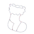 Celebrations LED Red/White Stocking Silhouette 15 in. Hanging Decor
