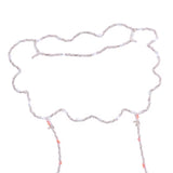 Celebrations LED Red/White Stocking Silhouette 15 in. Hanging Decor
