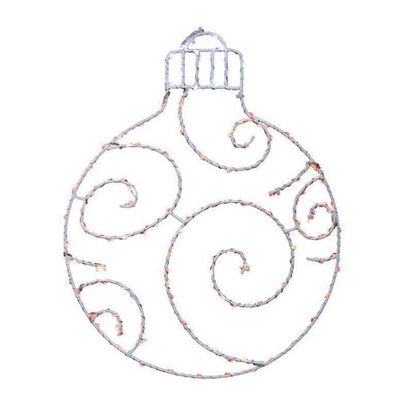 Celebrations LED Red/White Ornament Silhouette 15 in. Hanging Decor