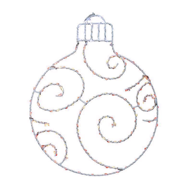 Celebrations LED Red/White Ornament Silhouette 15 in. Hanging Decor