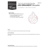 Celebrations LED Red/White Ornament Silhouette 15 in. Hanging Decor
