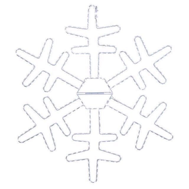 Celebrations LED Pure White Snowflake 24 in. Hanging Decor