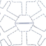 Celebrations LED Pure White Snowflake 24 in. Hanging Decor