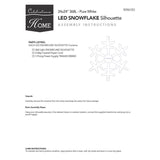 Celebrations LED Pure White Snowflake 24 in. Hanging Decor