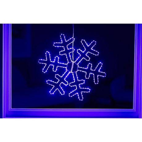 Celebrations LED Blue Snowflake 18 in. Hanging Decor