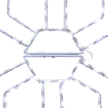 Celebrations LED Pure White Snowflake 12 in. Hanging Decor