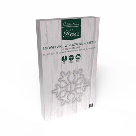 Celebrations LED Pure White Snowflake 12 in. Hanging Decor