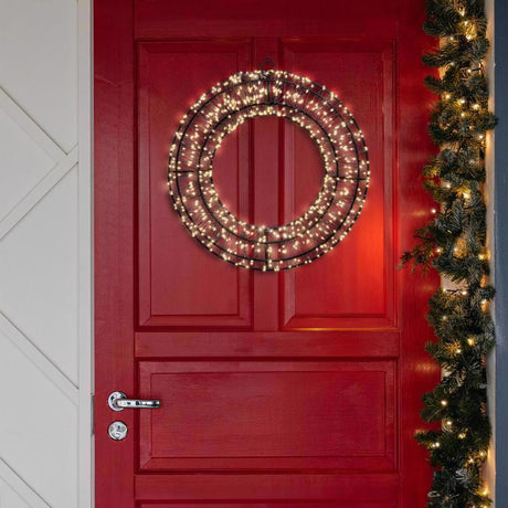 Celebrations LED Clear/Warm White Wreath 14 in. Hanging Decor