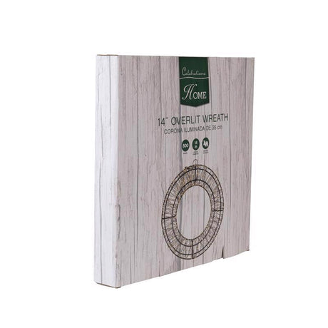 Celebrations LED Clear/Warm White Wreath 14 in. Hanging Decor