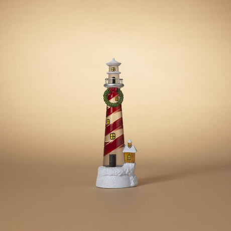 Gerson Multicolored Lighted Spinning Water Globe Lighthouse Table Decor 12 in., Pack of 6