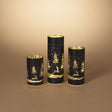 Gerson Black Lighted Holiday Luminary 10 in., Pack of 4