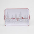 Gerson White Merry Cardinal Tray, Pack of 6