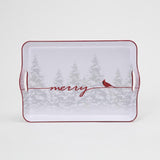 Gerson White Merry Cardinal Tray, Pack of 6