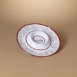 Gerson Red/White Holiday Cardinal Chip and Dip Plate, Pack of 12
