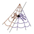 Celebrations Orange/Purple 496 ct 16 ft. LED Prelit Web Hanging Decor