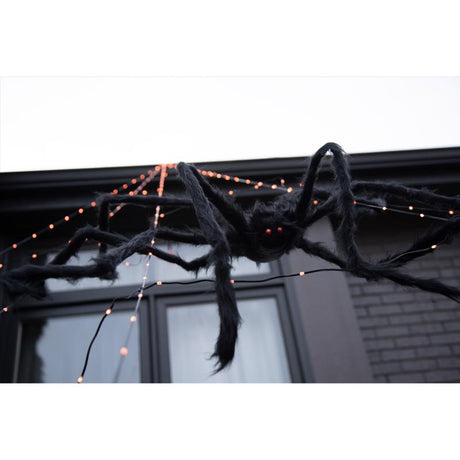 Celebrations Orange/Purple 496 ct 16 ft. LED Prelit Web Hanging Decor