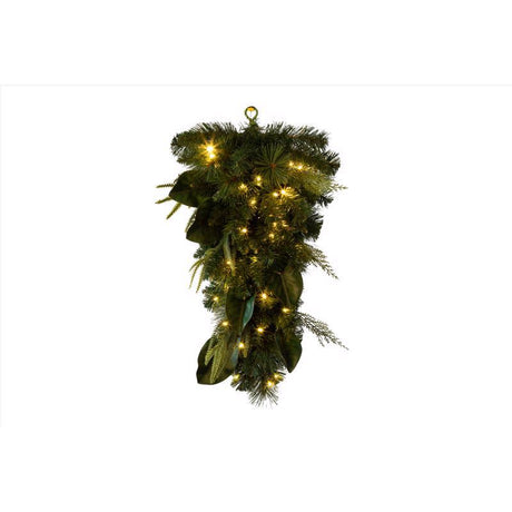 Celebrations 2 ft. L LED Prelit Multicolored Decorated Teardrop Wreath, Pack of 6