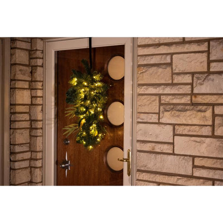 Celebrations 2 ft. L LED Prelit Multicolored Decorated Teardrop Wreath, Pack of 6