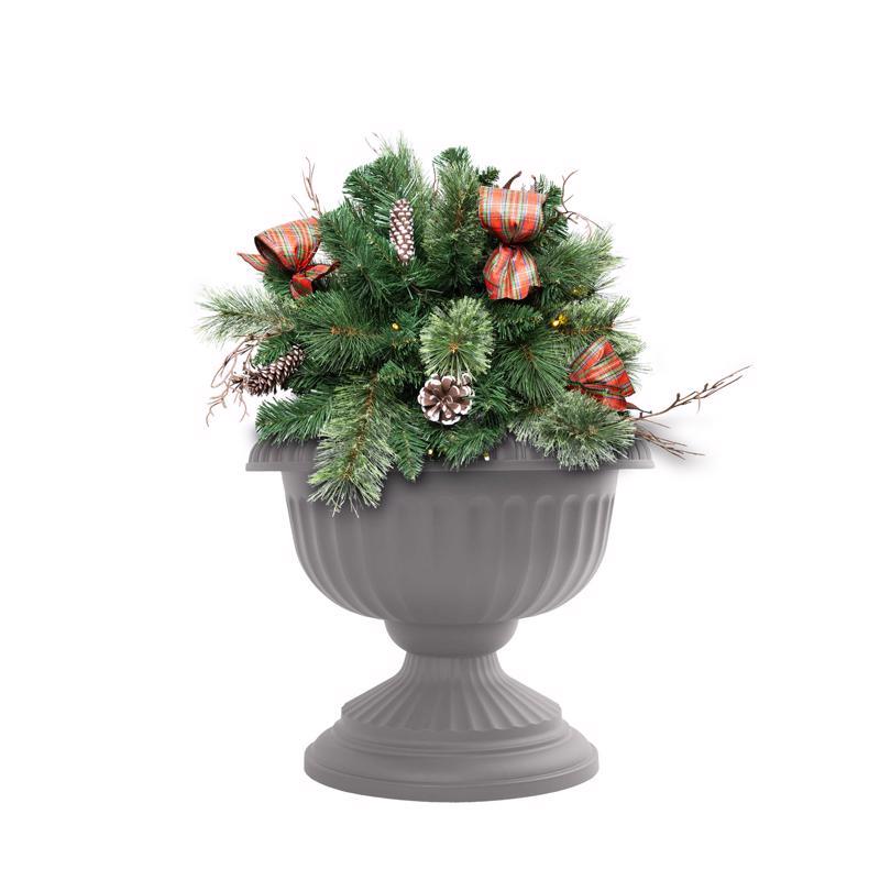 Celebrations Prelit Twig Pine Bow Urn Filler, Pack of 8