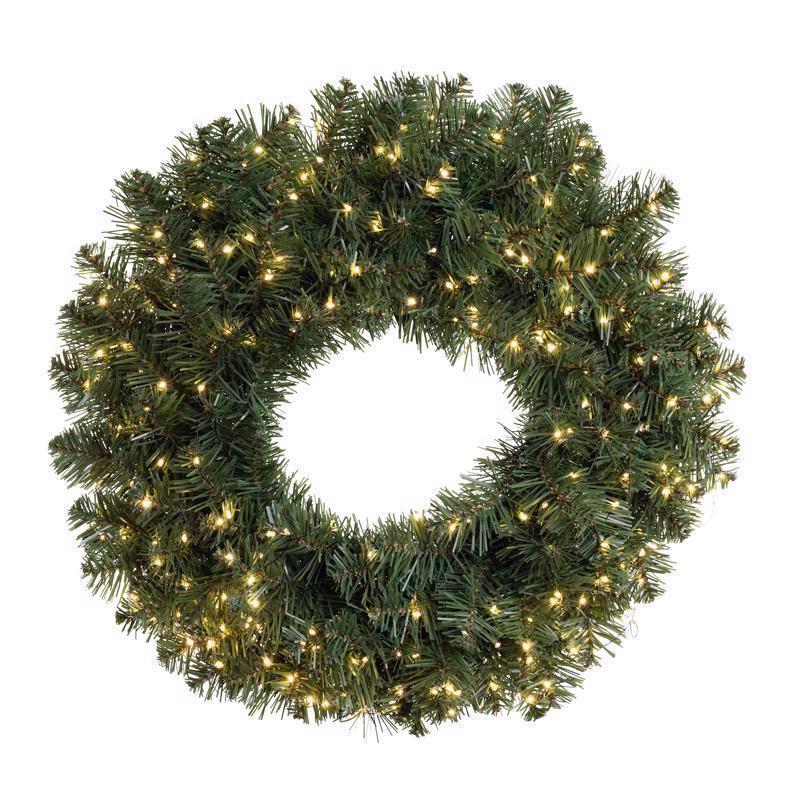 Celebrations 24 in. D LED Prelit Warm White Cascading Wreath, Pack of 4