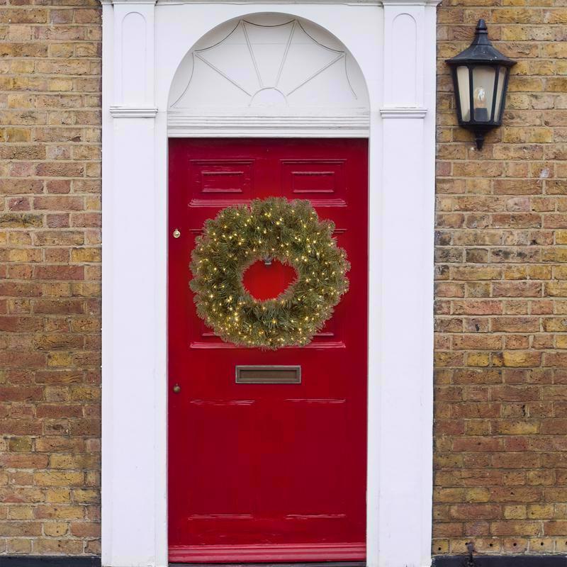Celebrations 24 in. D LED Prelit Warm White Cascading Wreath, Pack of 4