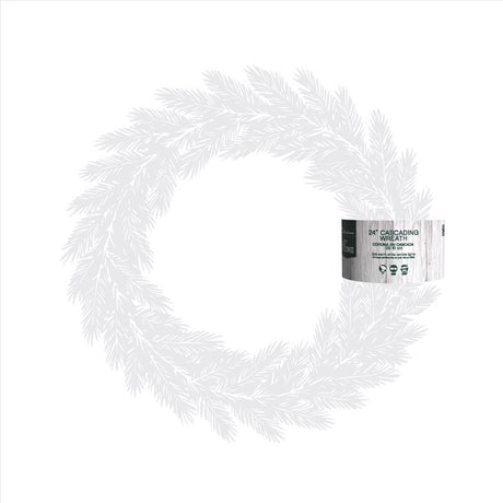 Celebrations 24 in. D LED Prelit Warm White Cascading Wreath, Pack of 4