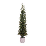 Celebrations 5 ft. Slim LED 100 ct Diamond Potted Color Changing Entrance Tree