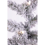 Celebrations 5 ft. Slim LED 100 ct Flocked Diamond Potted Color Changing Entrance Tree