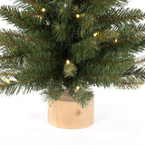 Celebrations 2 ft. Slim LED 35 ct Table Tree with Wood Base Color Changing Christmas Tree, Pack of 4