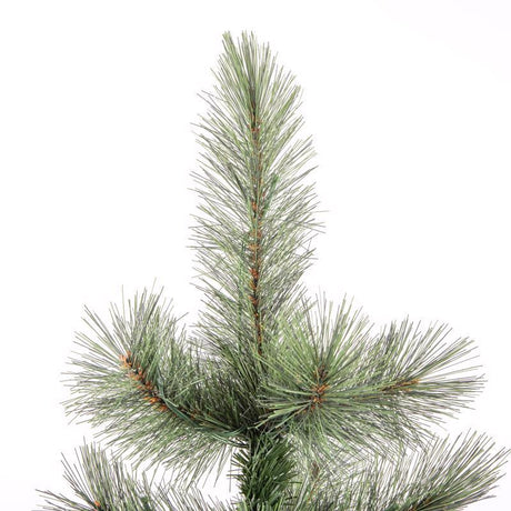Celebrations 3 ft. Slim LED 50 ct Table Top with Wood Base Color Changing Christmas Tree