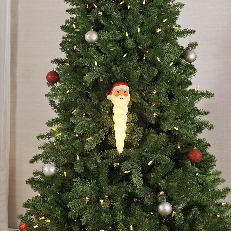Mr. Christmas LED Blow Mold Santa Icicle 12 in. Hanging Decor
