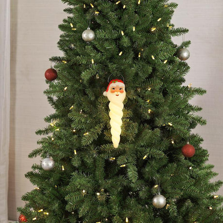 Mr. Christmas LED Blow Mold Santa Icicle 12 in. Hanging Decor