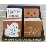 P Graham Dunn Halloween and Fall Block Halloween Decor, Pack of 12