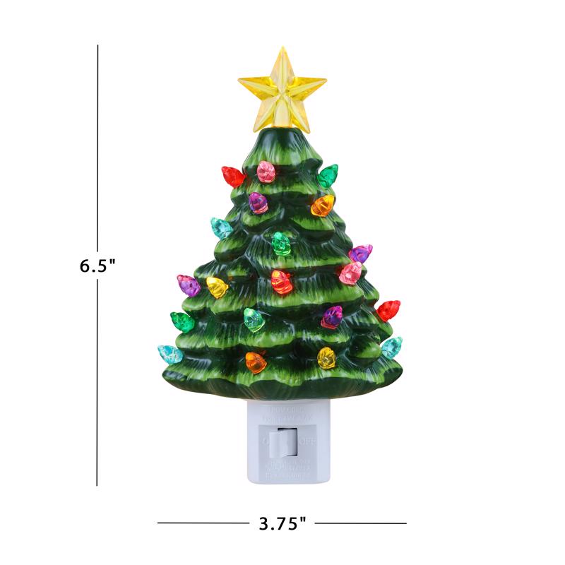 Mr. Christmas LED Nostalgic Tree Nightlight 6.5 in., Pack of 6