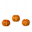 Gerson 4.5 in. Set of 3 Lighted Resin Halloween Pumpkins with Remote Hanging Decor, Pack of 6