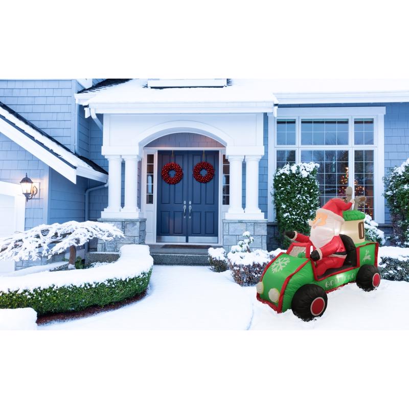 Celebrations Santa in Golf Cart 6 ft. Inflatable