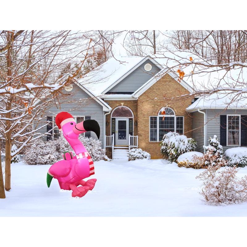 Celebrations Holiday Flamingo 5 ft. Inflatable