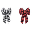 Holiday Trims Assorted Plaid Wired Christmas Bow 14 in., Pack of 12