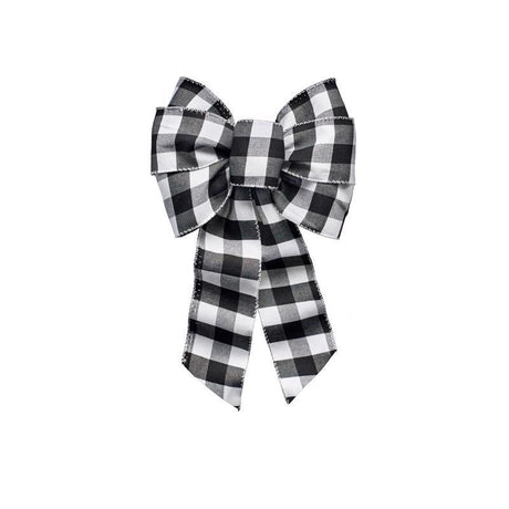 Holiday Trims Assorted Plaid Wired Christmas Bow 14 in., Pack of 12