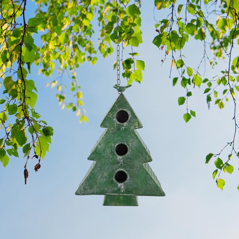 Alpine Tree Birdhouse Hanging Decor, Pack of 4