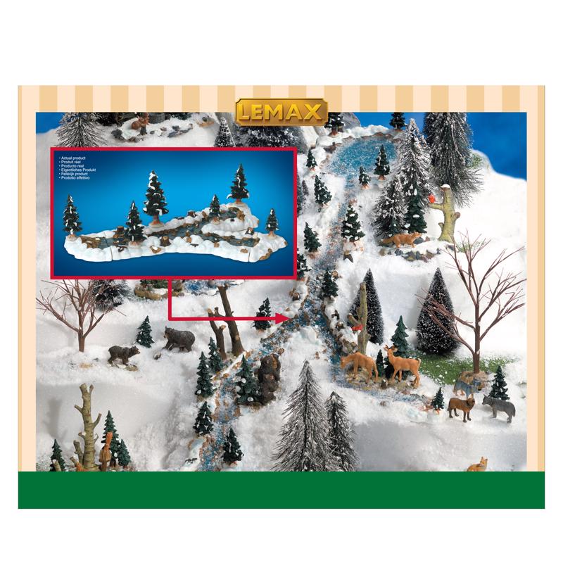Lemax Mill Stream Fork Christmas Village, Pack of 8