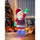 Celebrations LED Multi Santa Animated Decor 22 in., Pack of 4