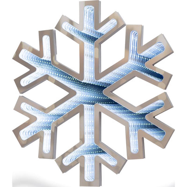 Celebrations LED White Snowflake Animated Decor 15.75 in., Pack of 4