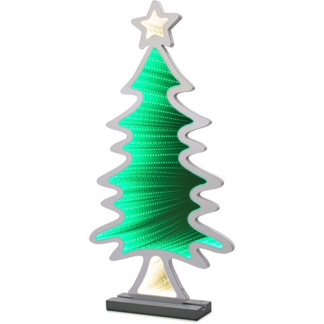 Celebrations LED Warm White & Green Tree Animated Decor 23.62 in., Pack of 4