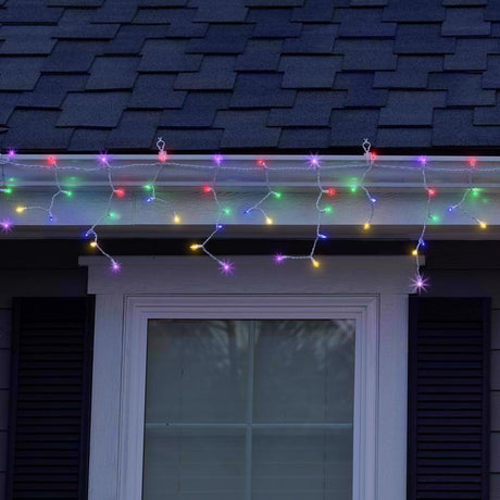 Celebrations Classic LED T5 Multicolored 100 ct Icicle Christmas Lights 6 ft.